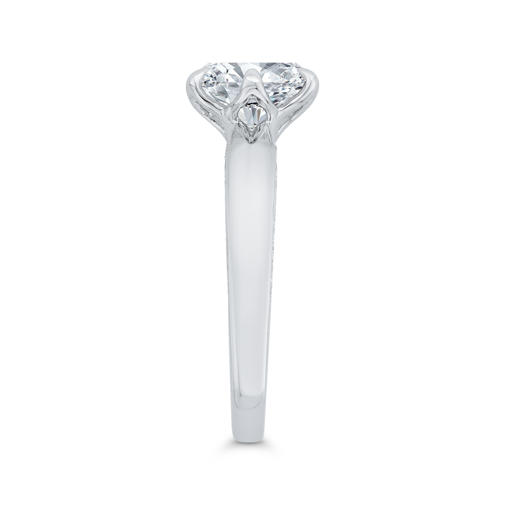 Diamond Engagement Ring in 18K White Gold (Semi-Mount)