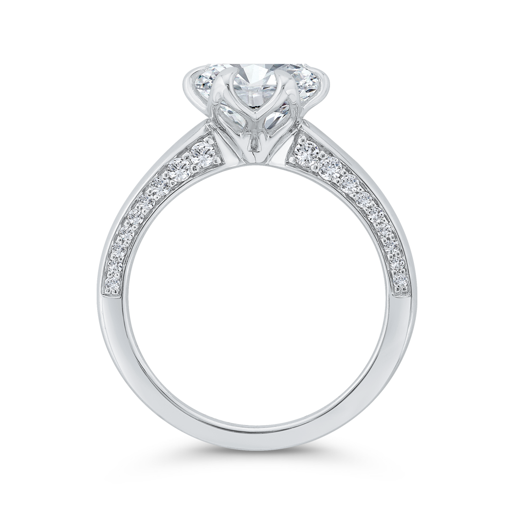 Diamond Engagement Ring in 18K White Gold (Semi-Mount)