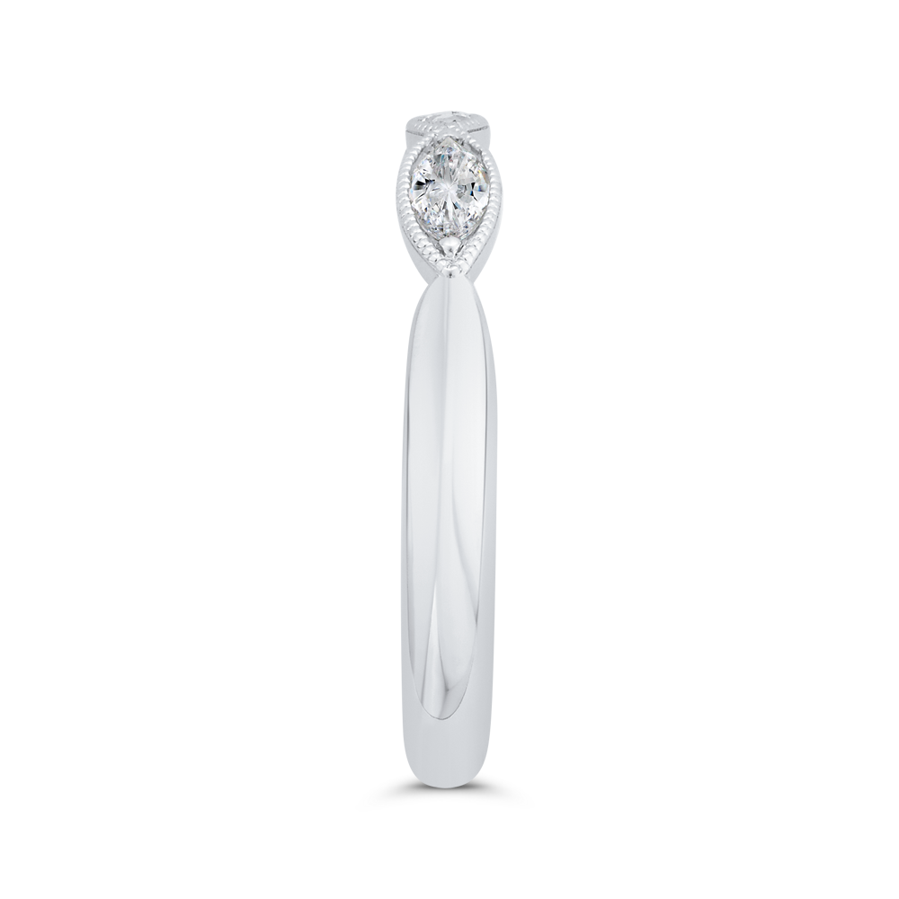 Diamond Wedding Band in 18K White Gold