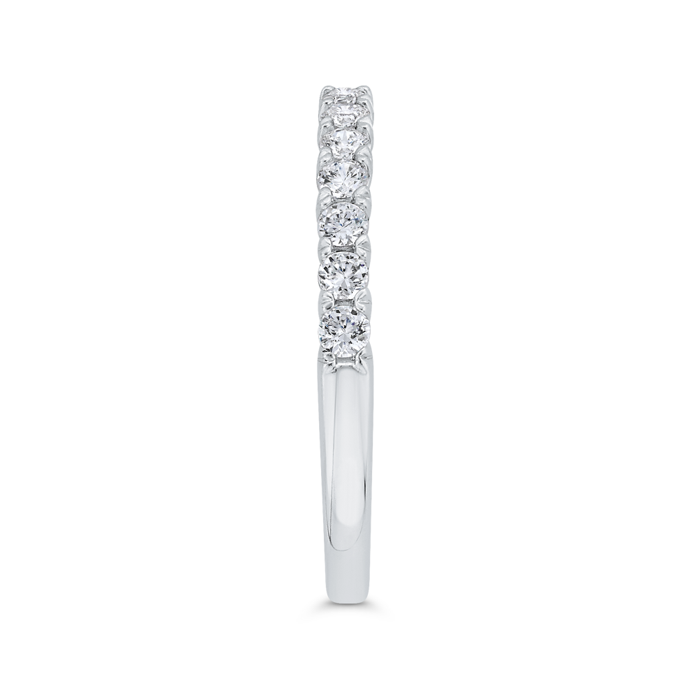 Diamond Wedding Band in 18K White Gold