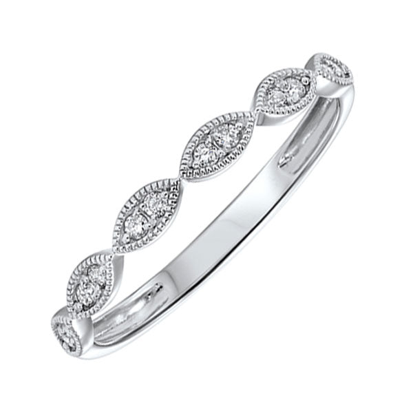 14Kt White Gold Diamond 1/10Ctw Ring