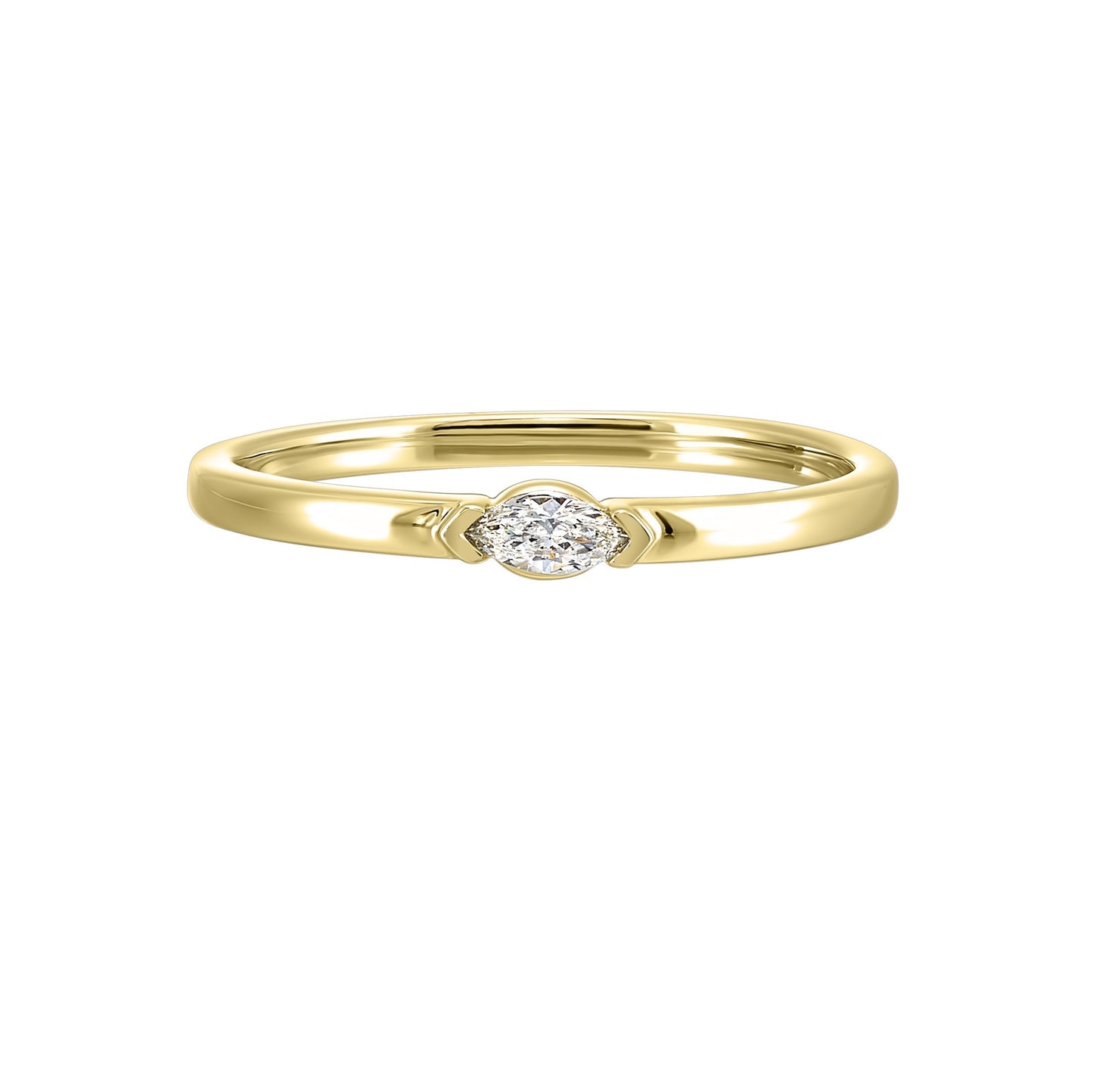 14Kt Yellow Gold Diamond 1/12Ctw Ring
