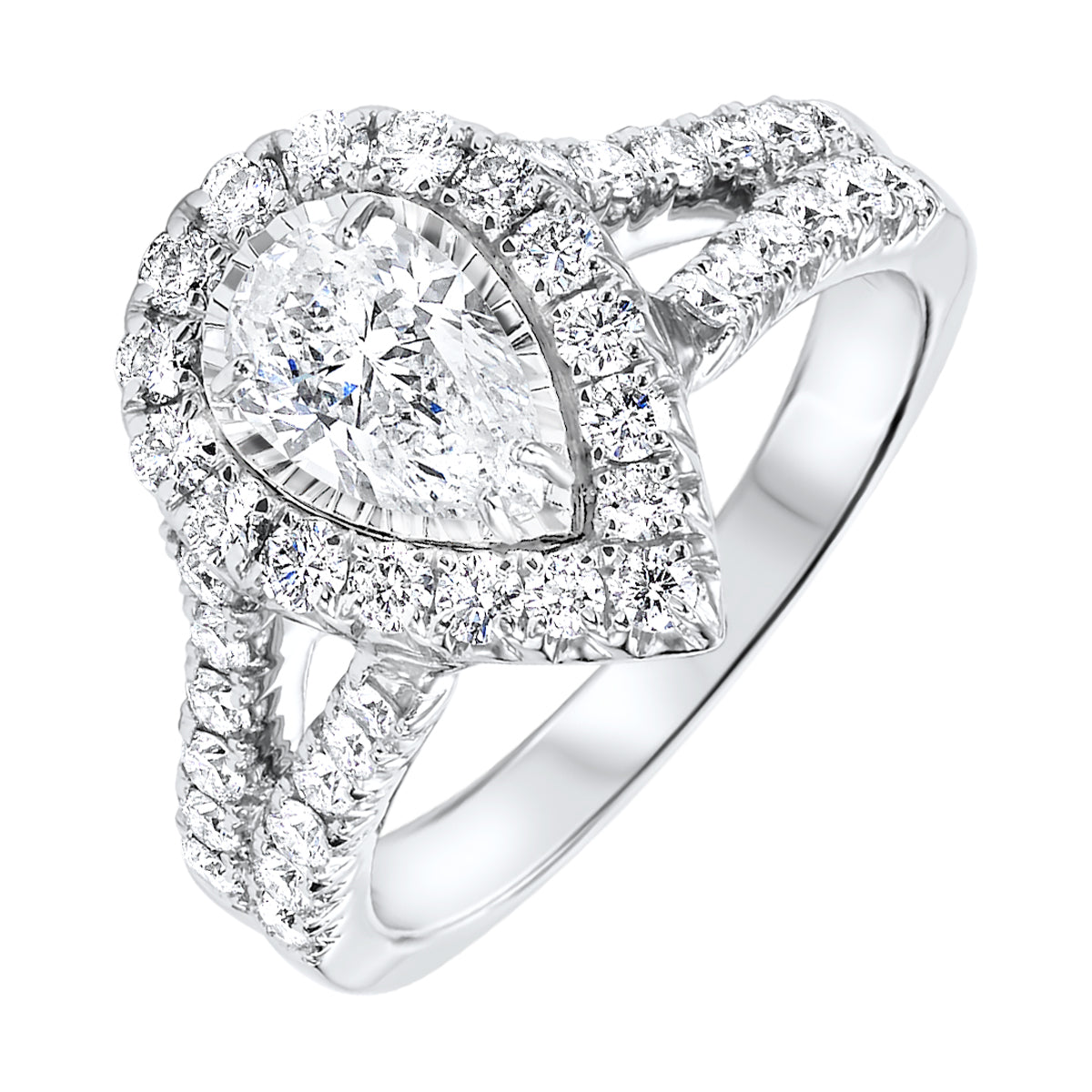 14Kt White Gold Diamond 1 5/8Ctw Ring