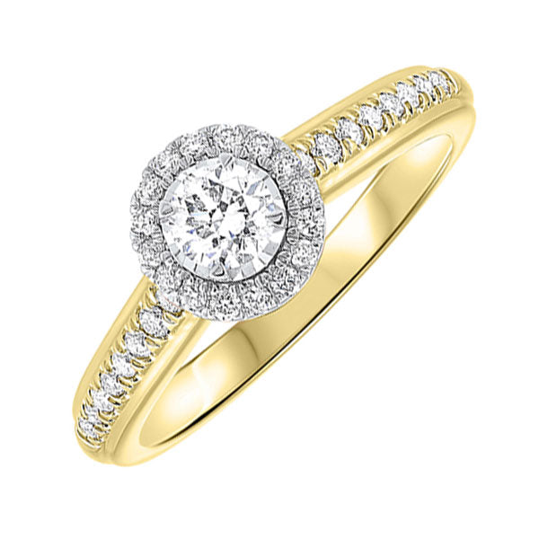 14Kt White Yellow Gold Diamond 1/2Ctw Ring