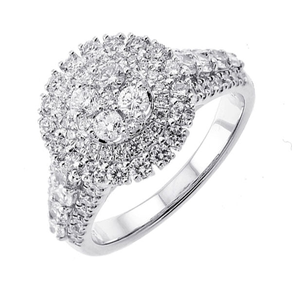 14Kt White Gold Diamond 1 5/8Ctw Ring