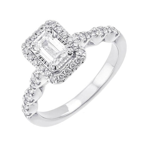 14Kt White Gold Diamond 7/8Ctw Ring
