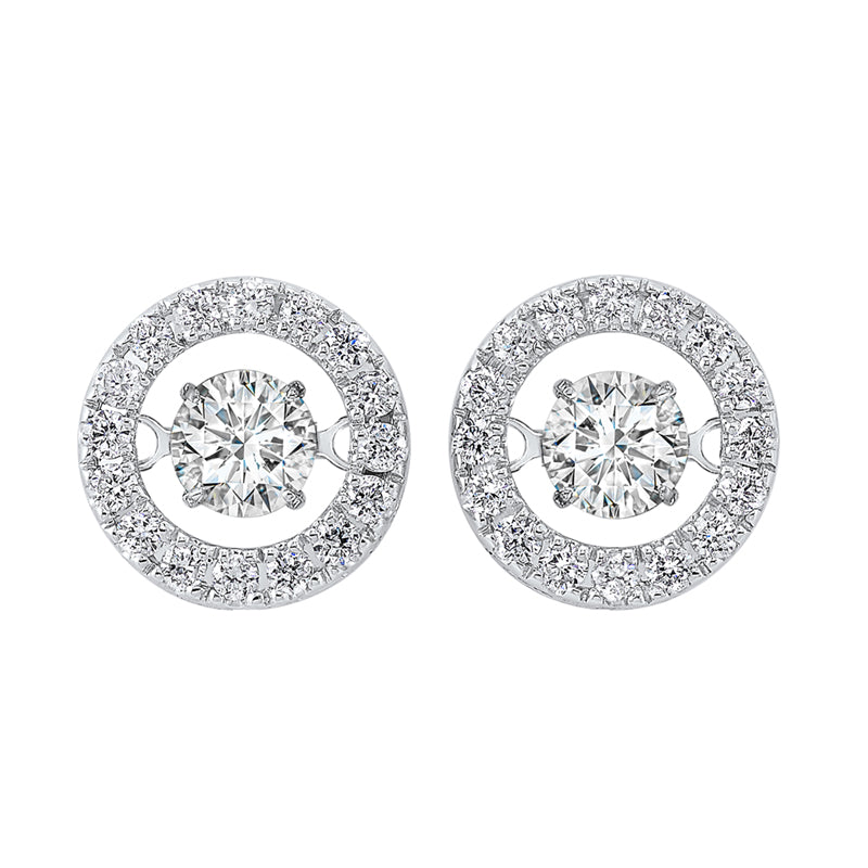 14Kt White Gold Diamond 1Ctw Earring
