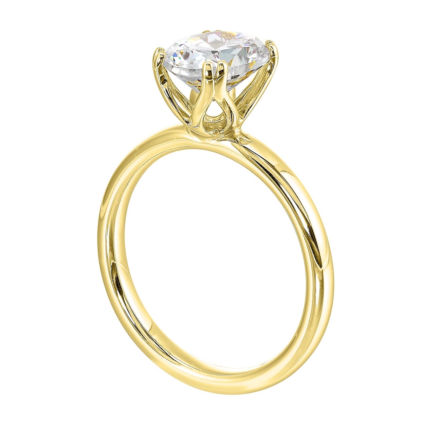 14Kt Yellow Semi Mount For 2Ctw Oval Center