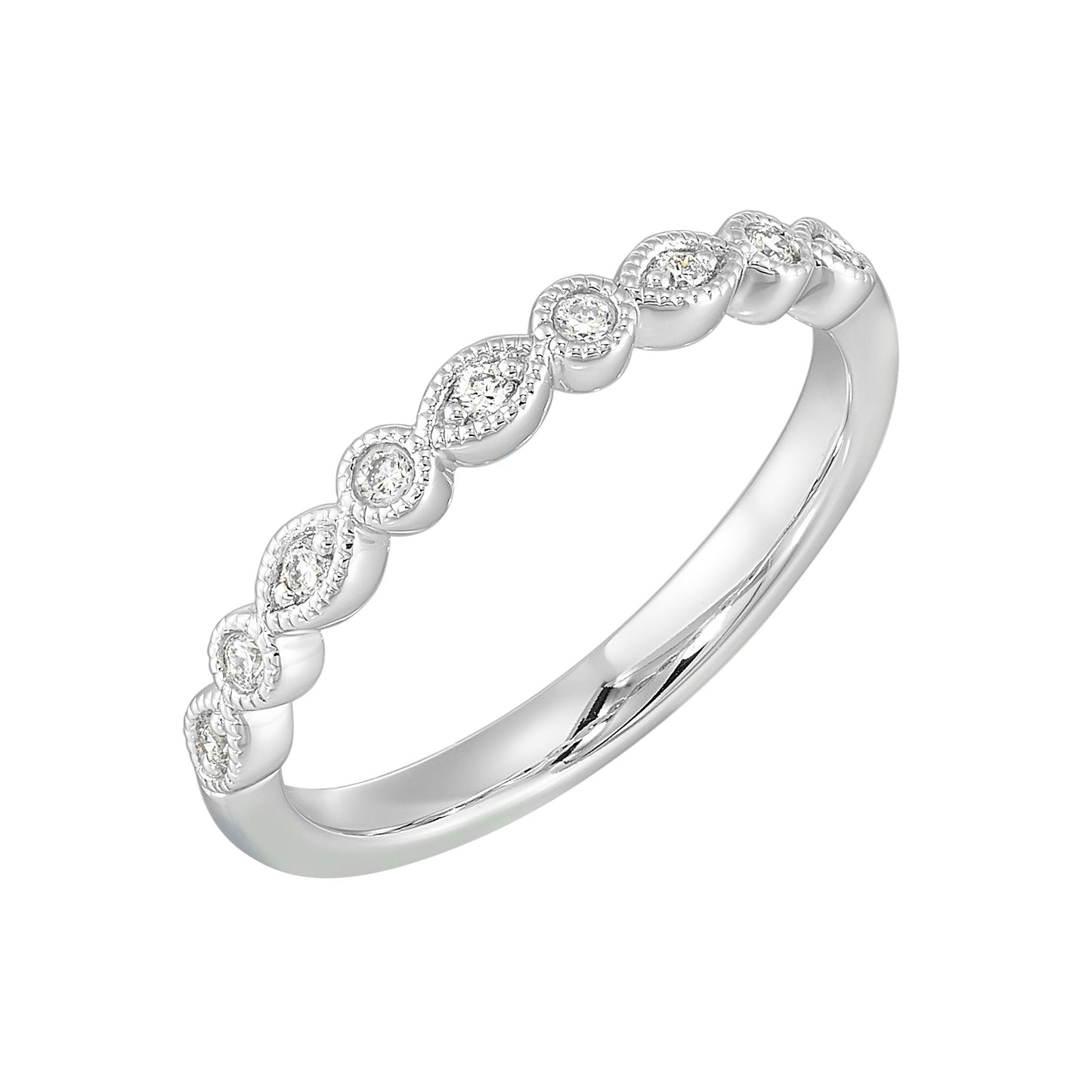 14Kt White Gold Diamond 1/10Ctw Ring