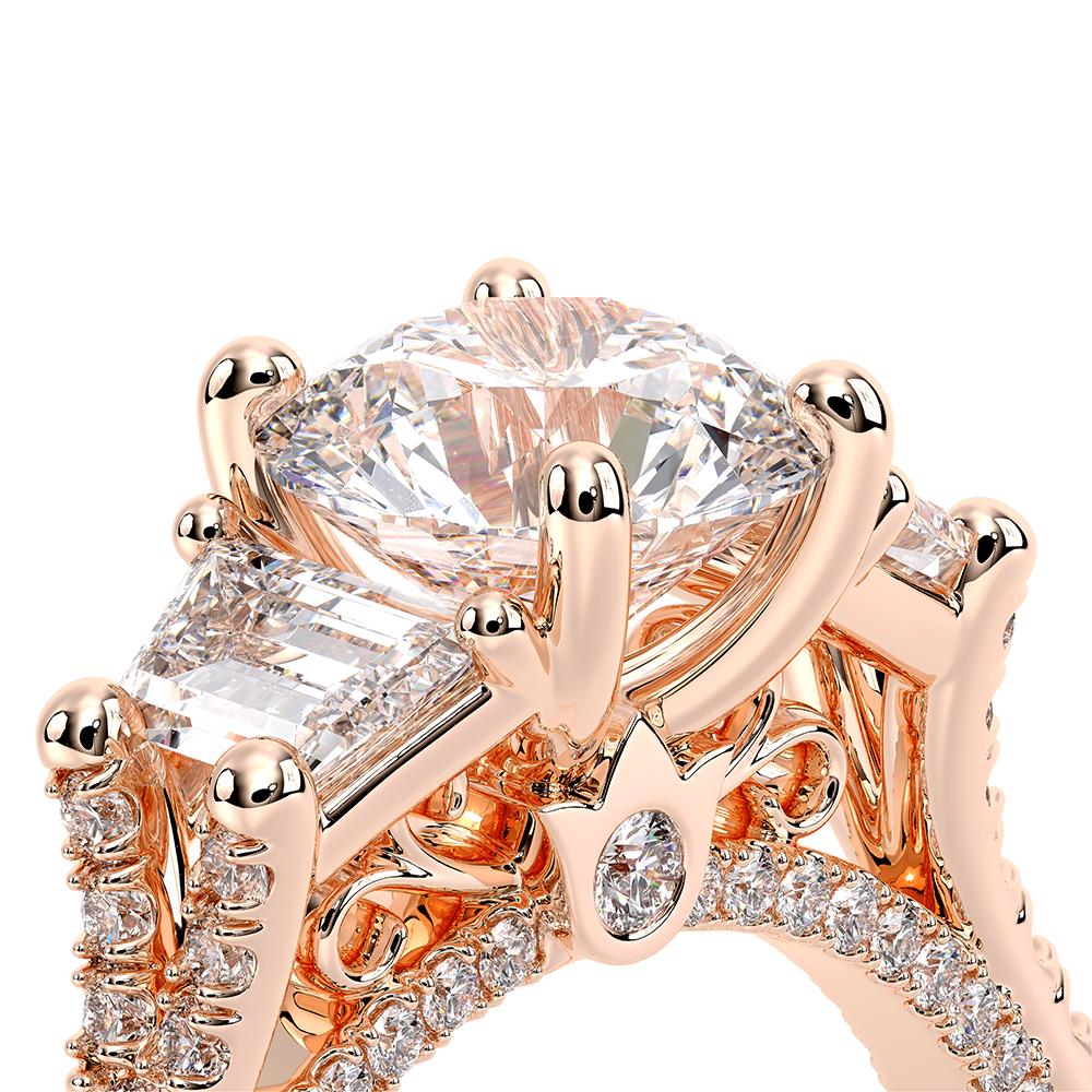 Verragio Three-Stone Round Engagement Ring