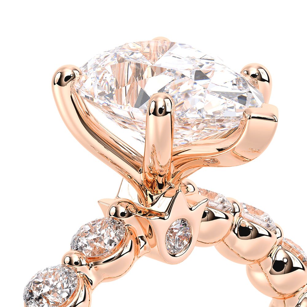 Renaissance-989PS25-14K Rose Gold Pear