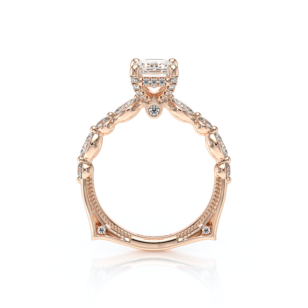 Verragio Halo Emerald Engagement Ring