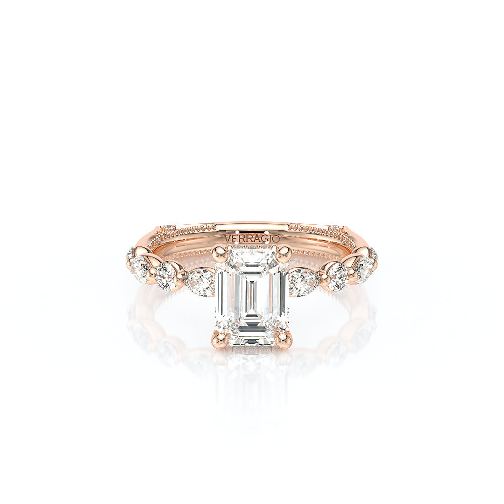 Verragio Halo Emerald Engagement Ring
