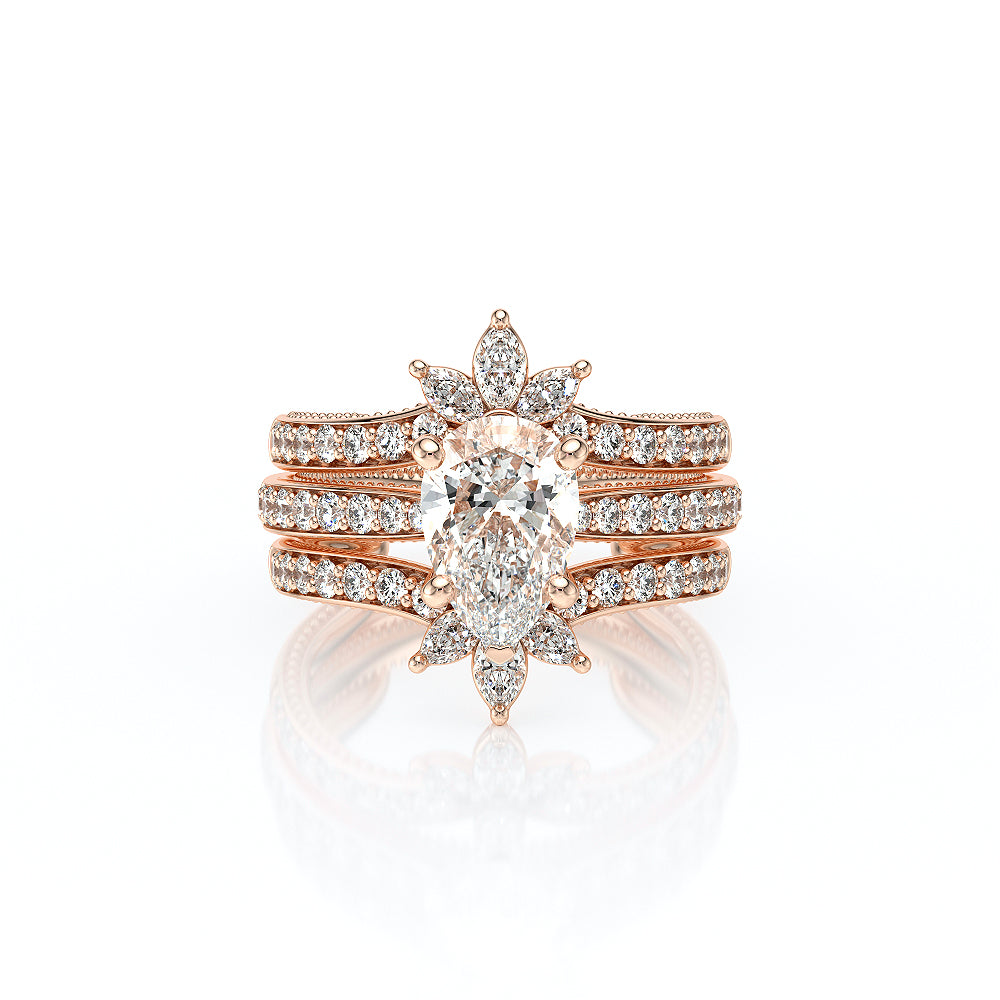 Vanguard-2203PS-14K Rose Gold Pear
