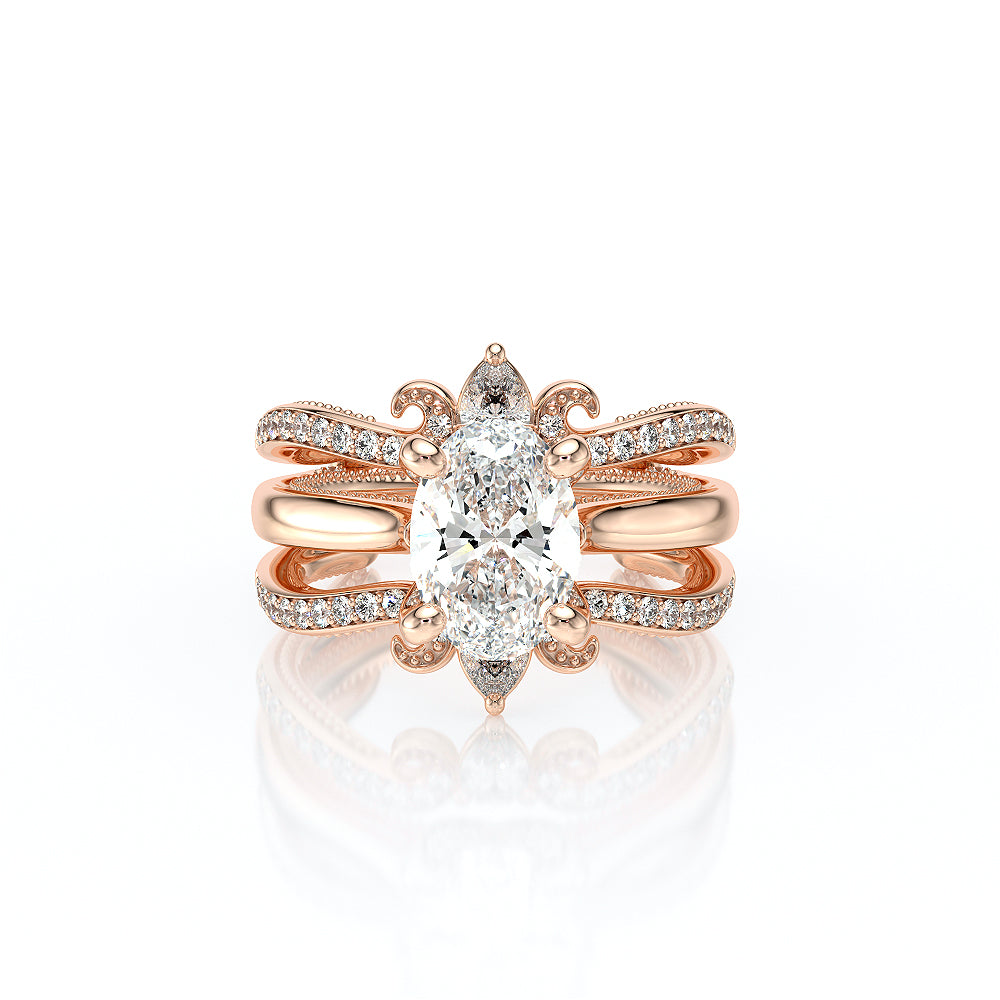 Vanguard-2207OV-S-18K Rose Gold Oval