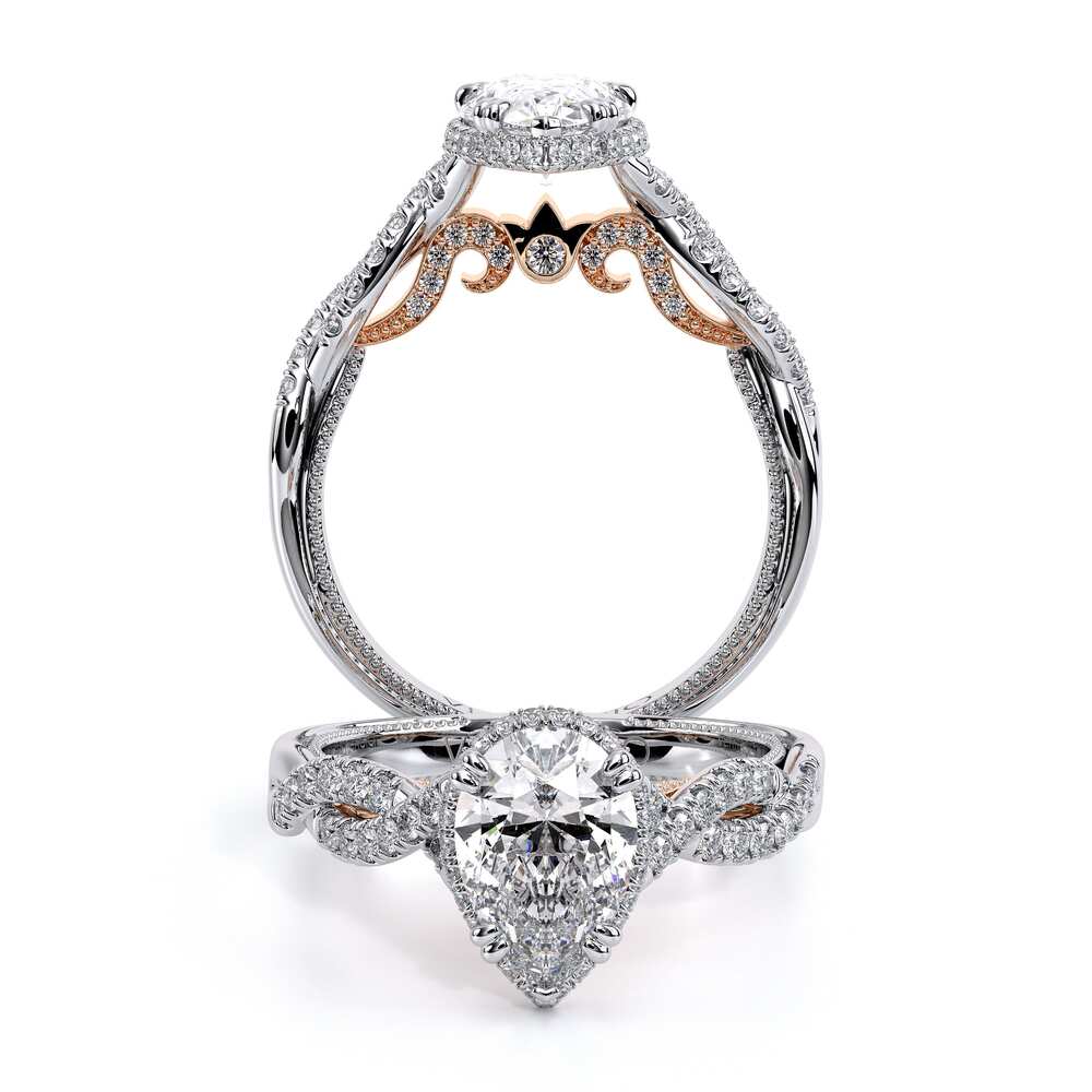 Verragio Halo Pear Engagement Ring