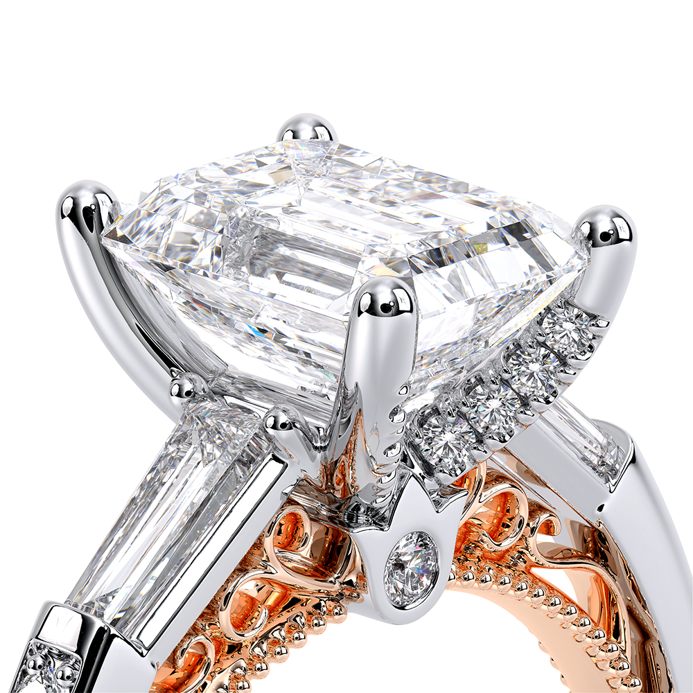 Verragio Three-Stone Emerald Engagement Ring