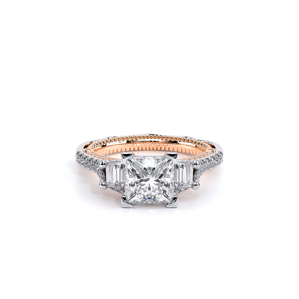 Verragio Three-Stone Princess Engagement Ring