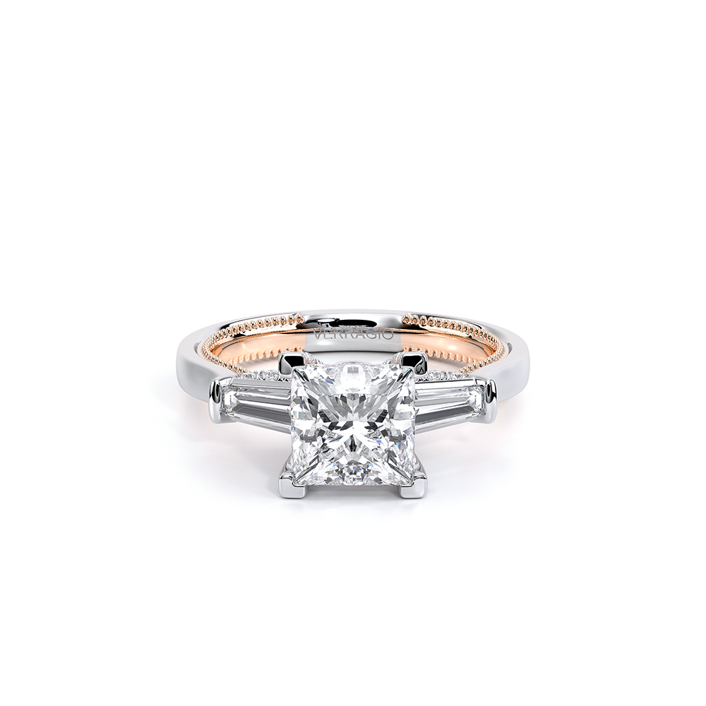 Verragio Three-Stone Princess Engagement Ring