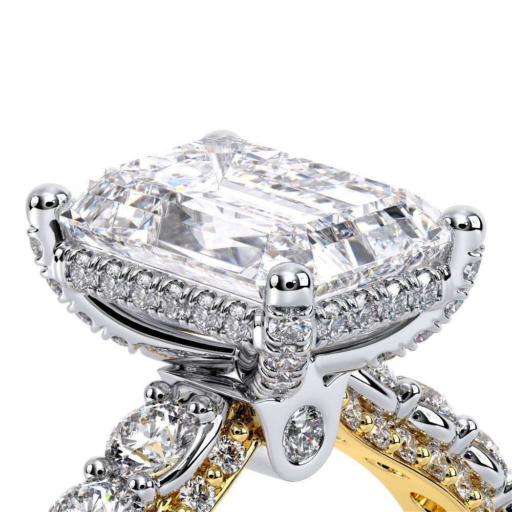 Verragio Pave Emerald Engagement Ring