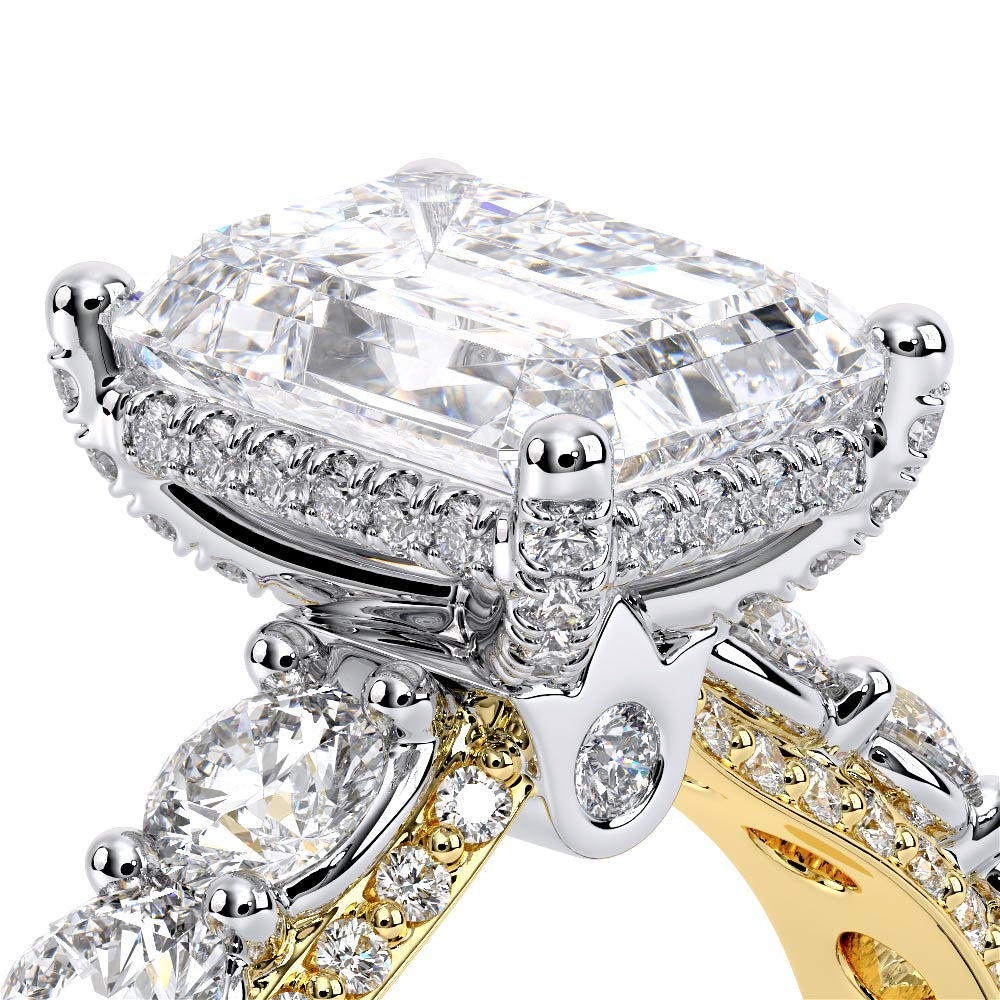 Couture-0489EM34-18K Two Tone Emerald