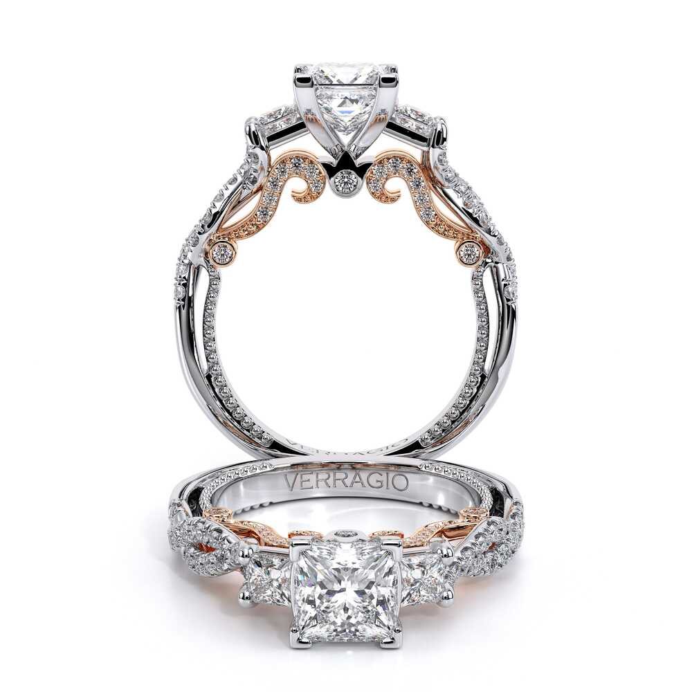 Verragio Three-Stone Princess Engagement Ring