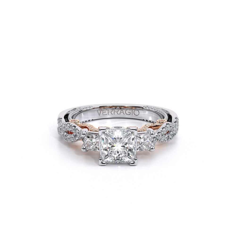 Verragio Three-Stone Princess Engagement Ring