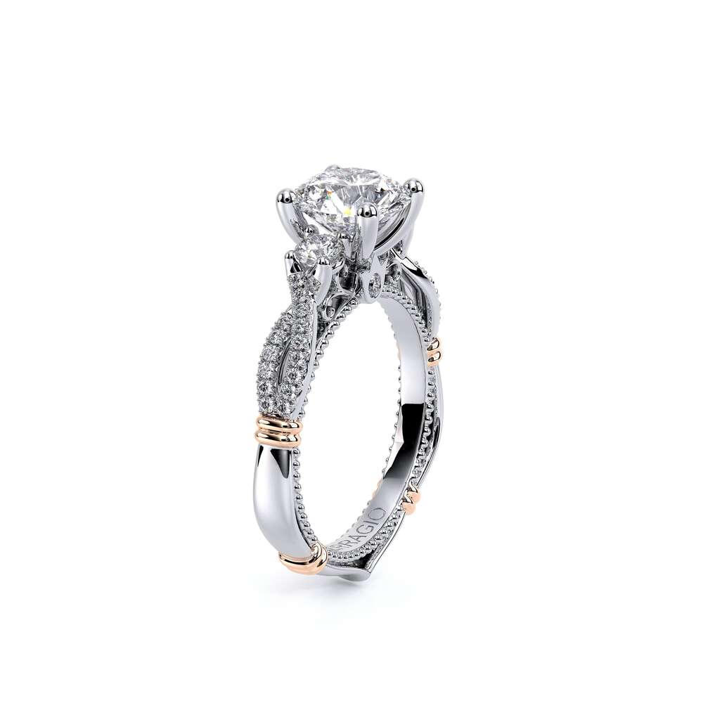 Verragio Three-Stone Round Engagement Ring