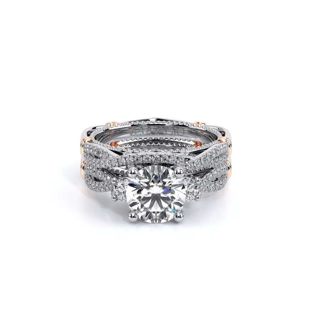 Verragio Three-Stone Round Engagement Ring