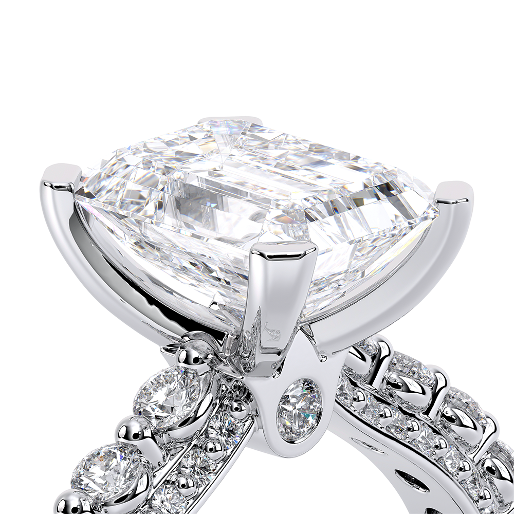 Verragio Pave Emerald Engagement Ring