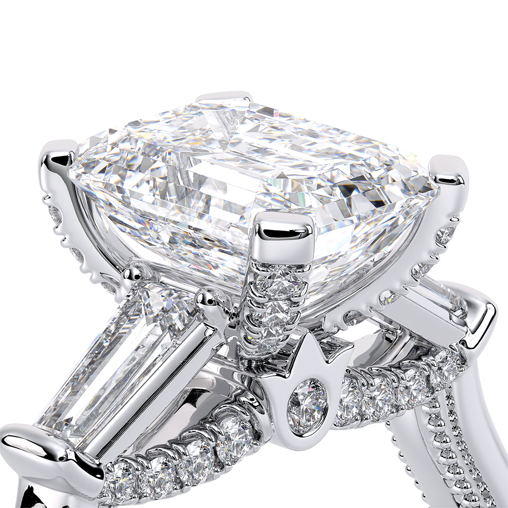 Verragio Three-Stone Emerald Engagement Ring