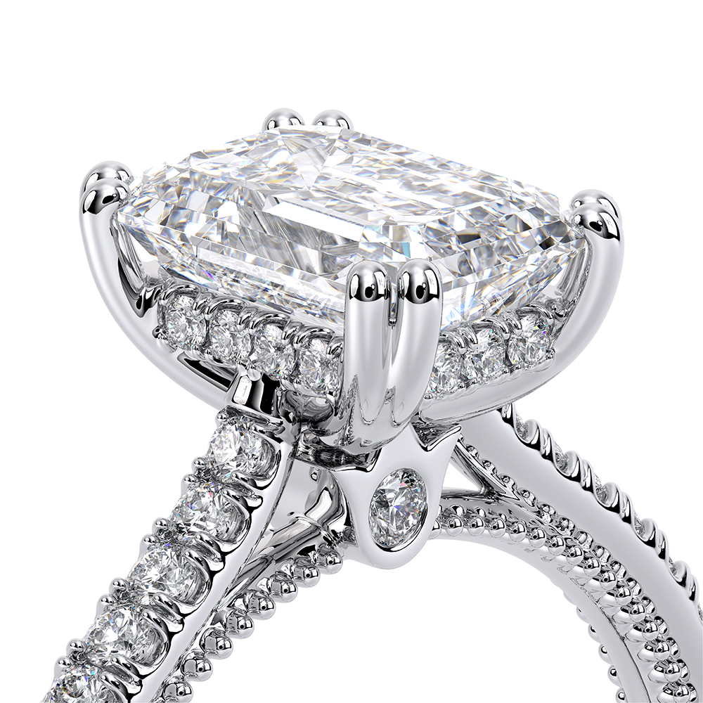 Verragio Pave Emerald Engagement Ring