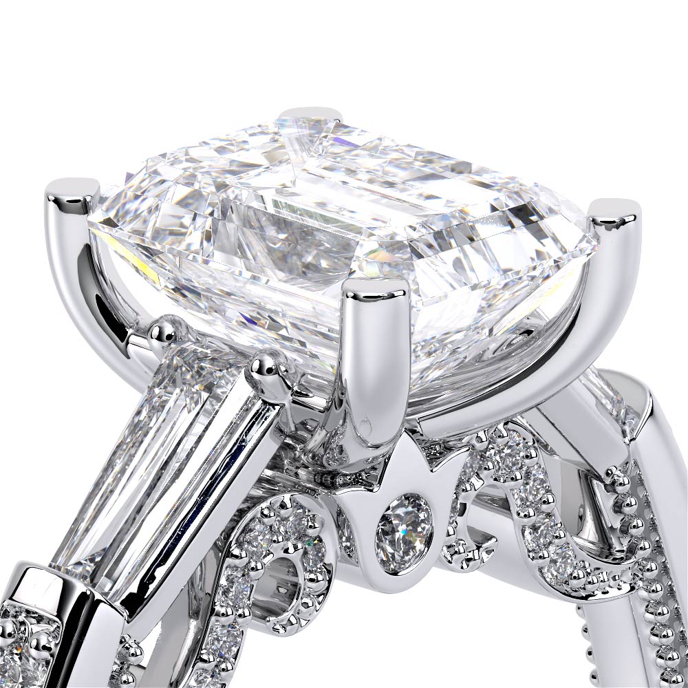 Verragio Three-Stone Emerald Engagement Ring