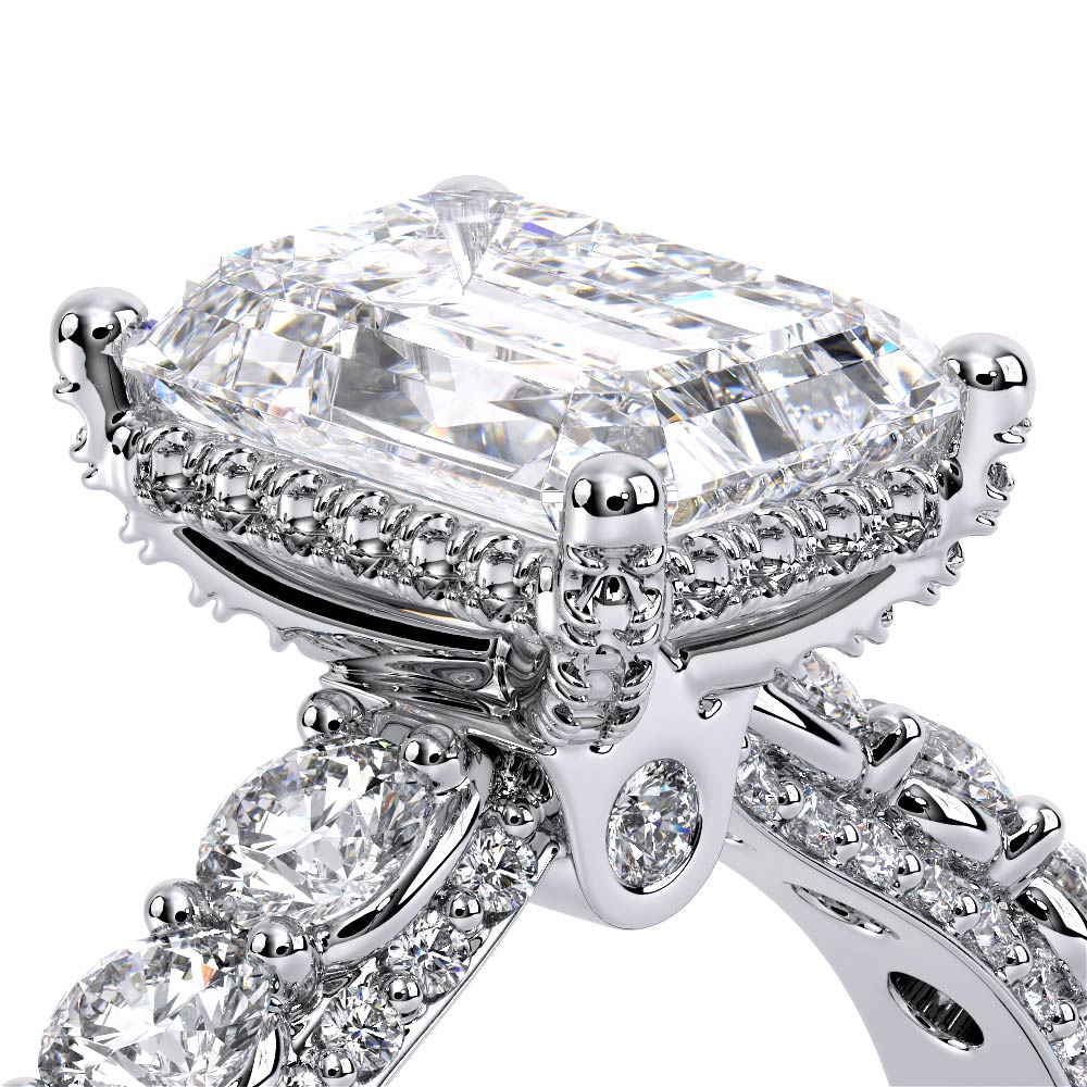 Verragio Pave Emerald Engagement Ring