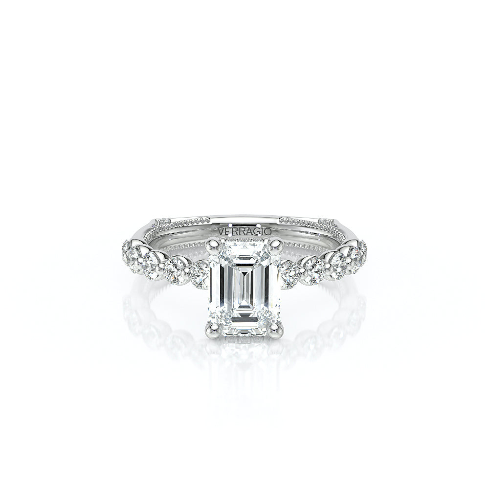 Verragio Halo Emerald Engagement Ring