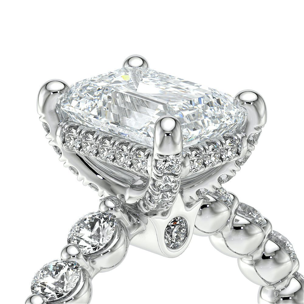 Verragio Halo Emerald Engagement Ring