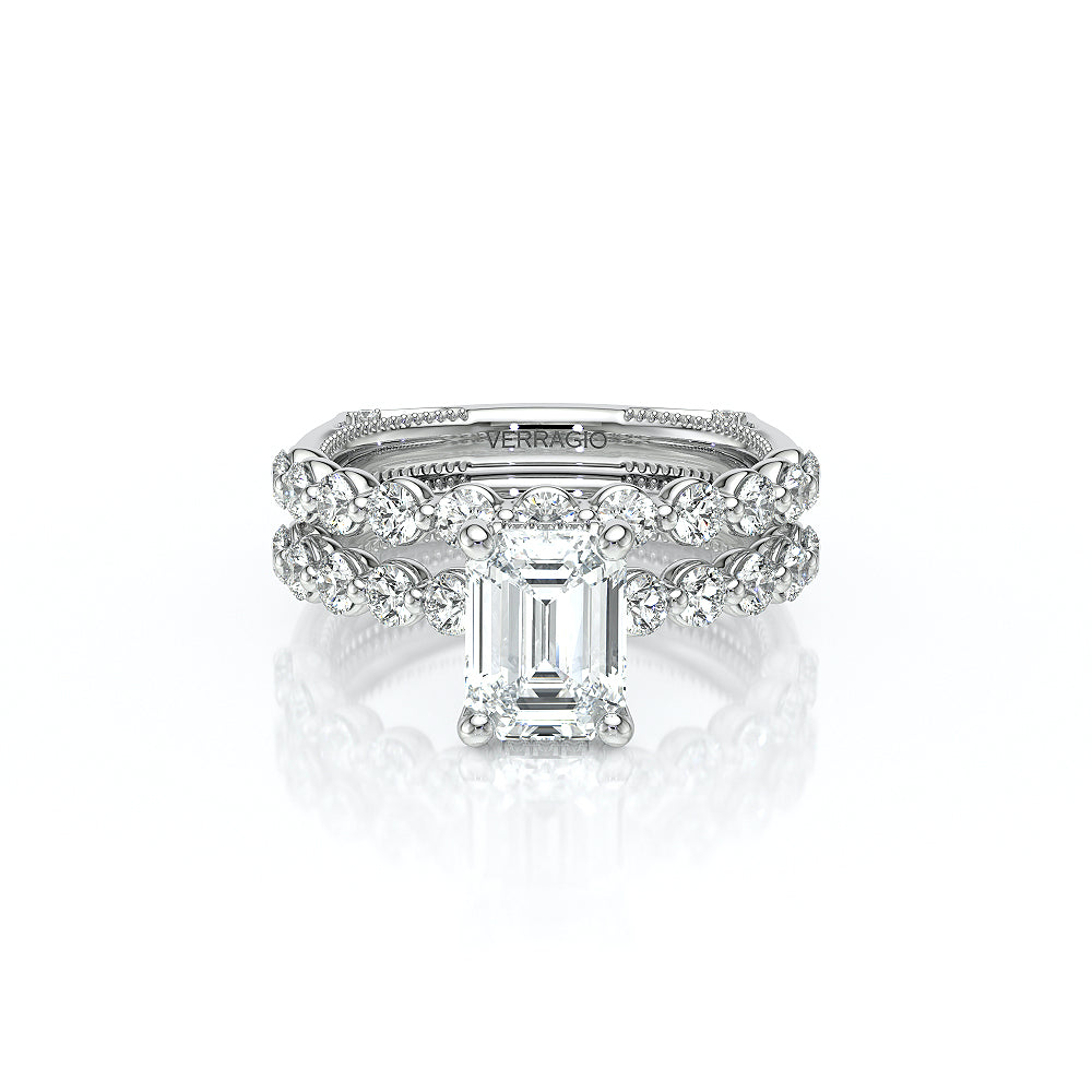 Verragio Halo Emerald Engagement Ring