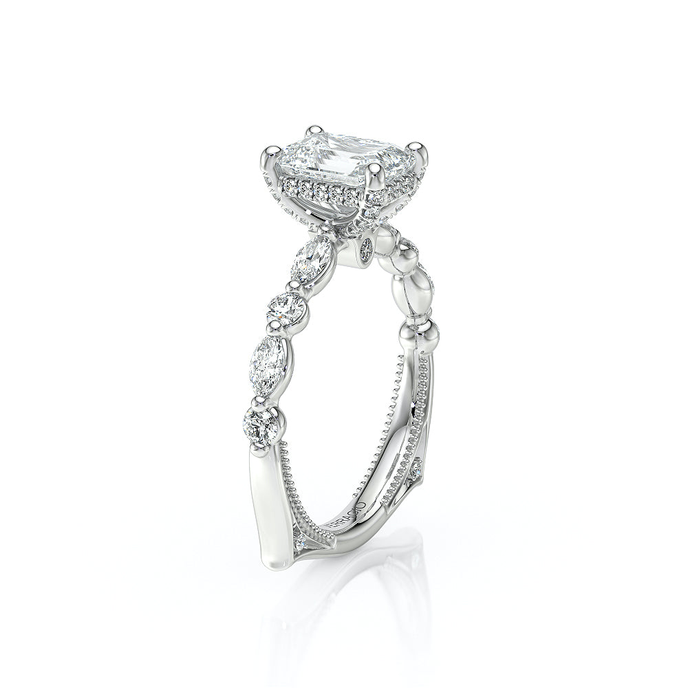 Verragio Halo Emerald Engagement Ring
