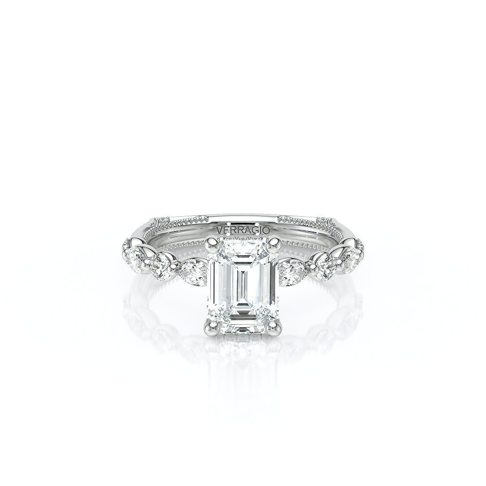 Verragio Halo Emerald Engagement Ring