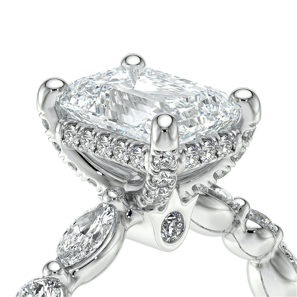 Verragio Halo Emerald Engagement Ring