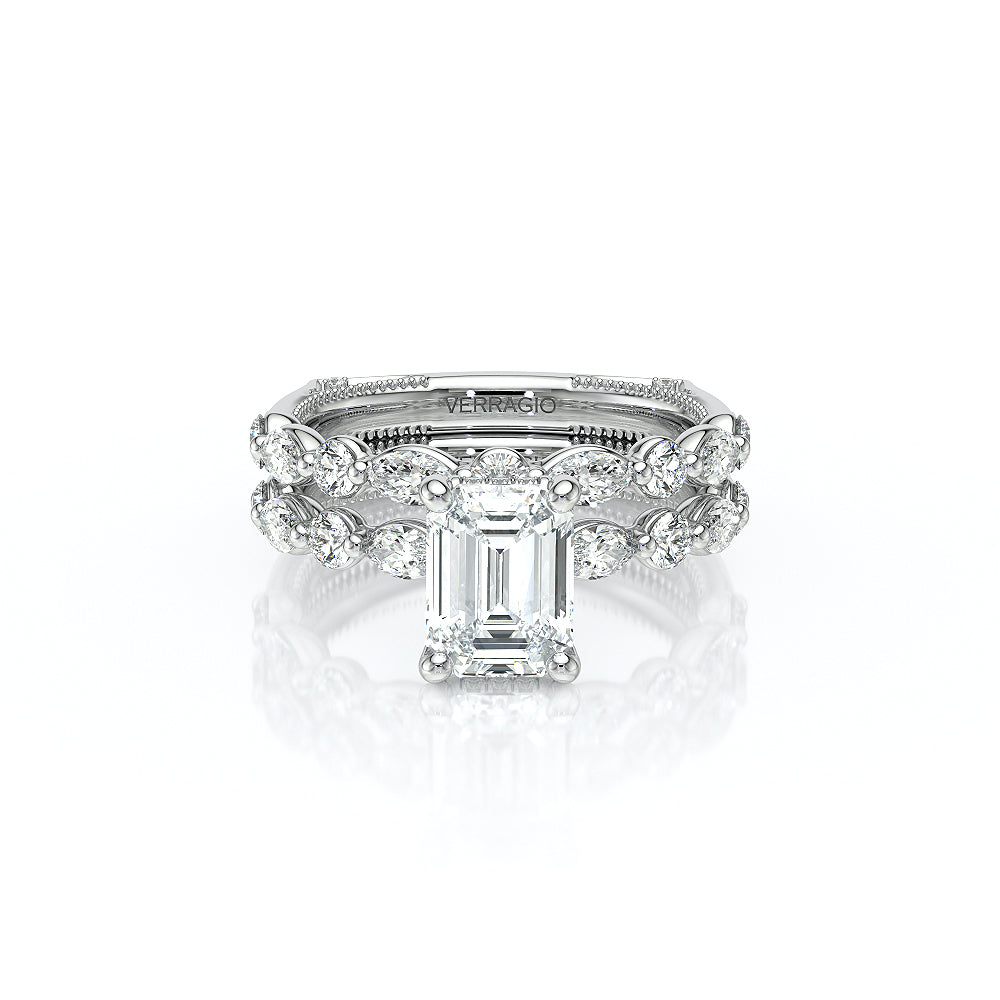 Verragio Halo Emerald Engagement Ring