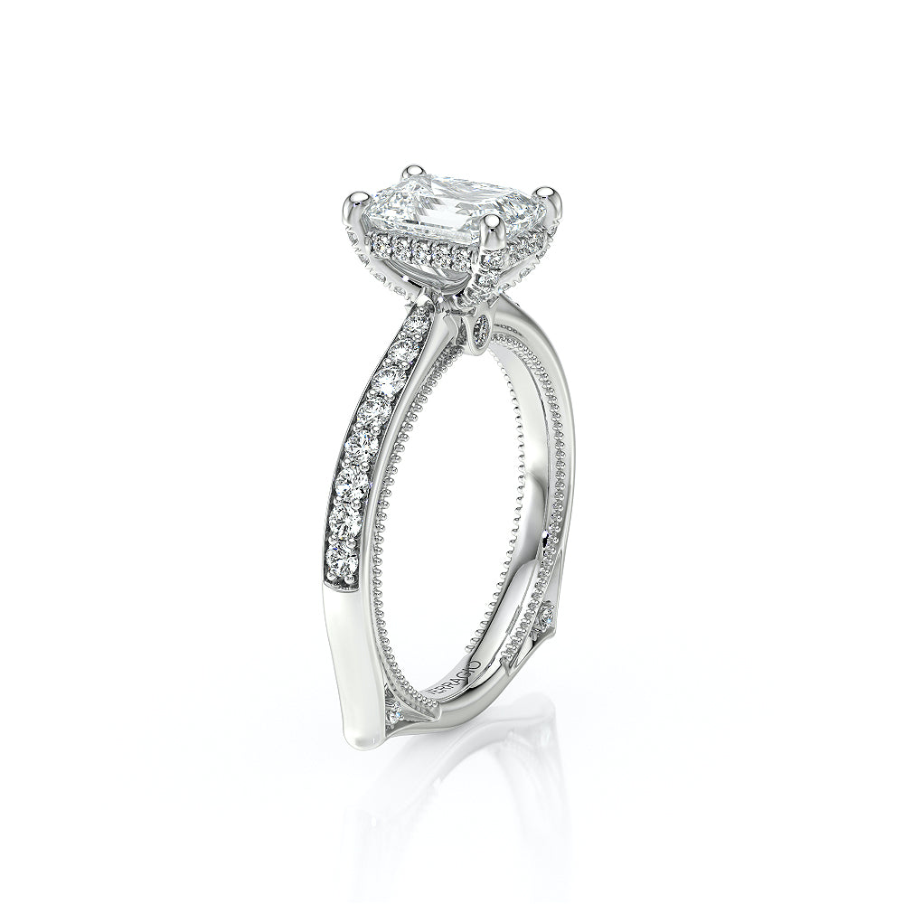 Verragio Halo Emerald Engagement Ring