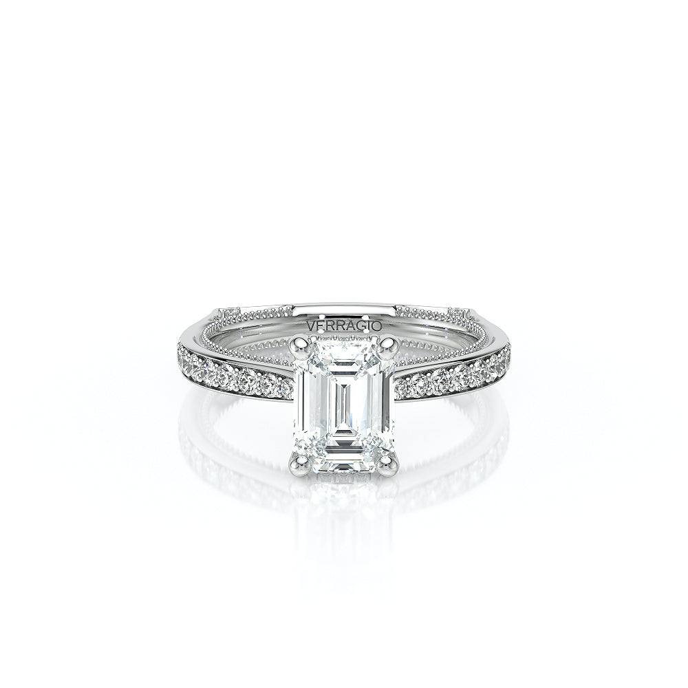 Verragio Halo Emerald Engagement Ring