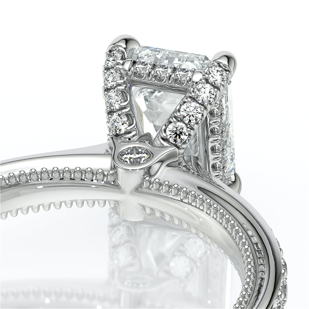 Verragio Halo Emerald Engagement Ring