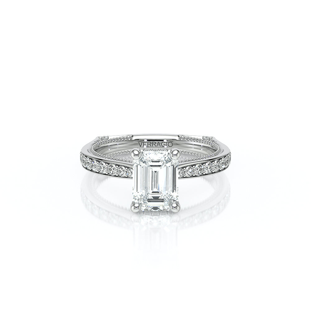 Verragio Halo Emerald Engagement Ring