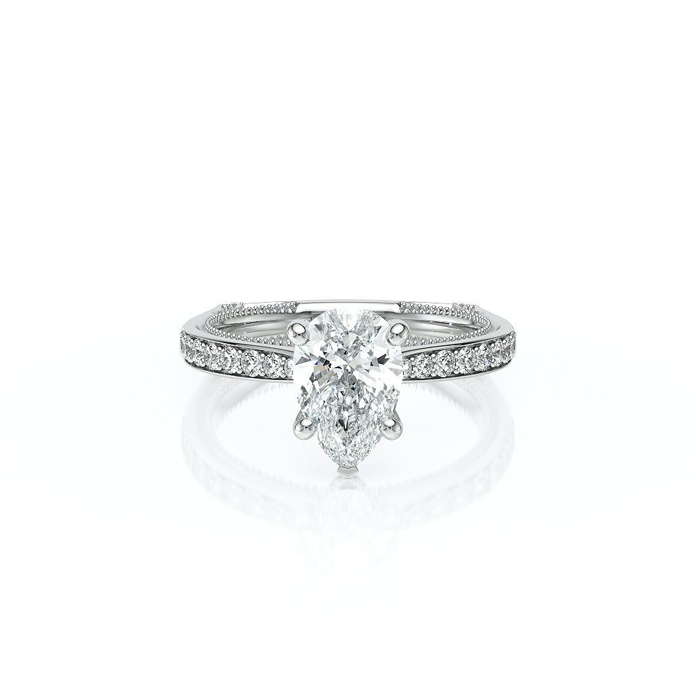 Verragio Halo Pear Engagement Ring