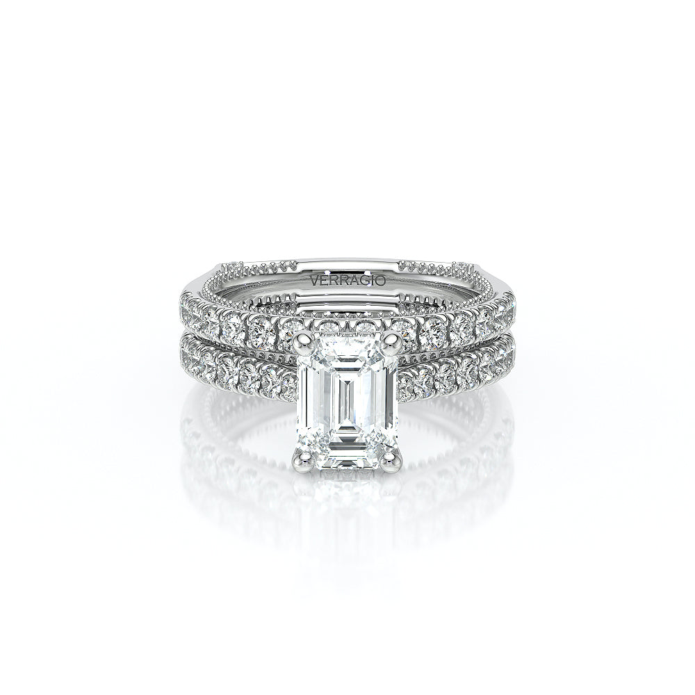 Verragio Halo Emerald Engagement Ring
