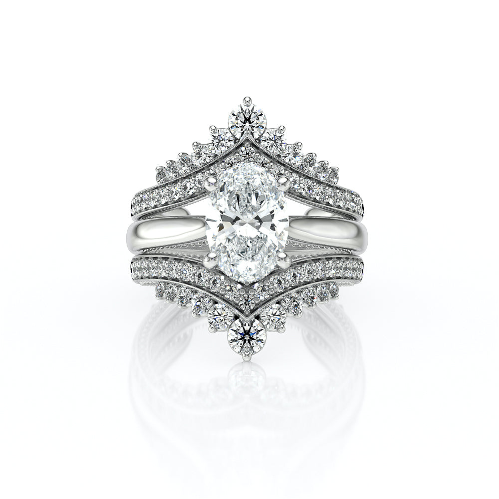 Vanguard-2208OV-S-14K White Gold Oval