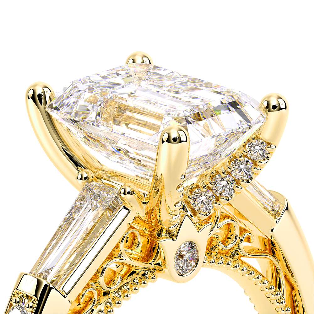 Verragio Three-Stone Emerald Engagement Ring