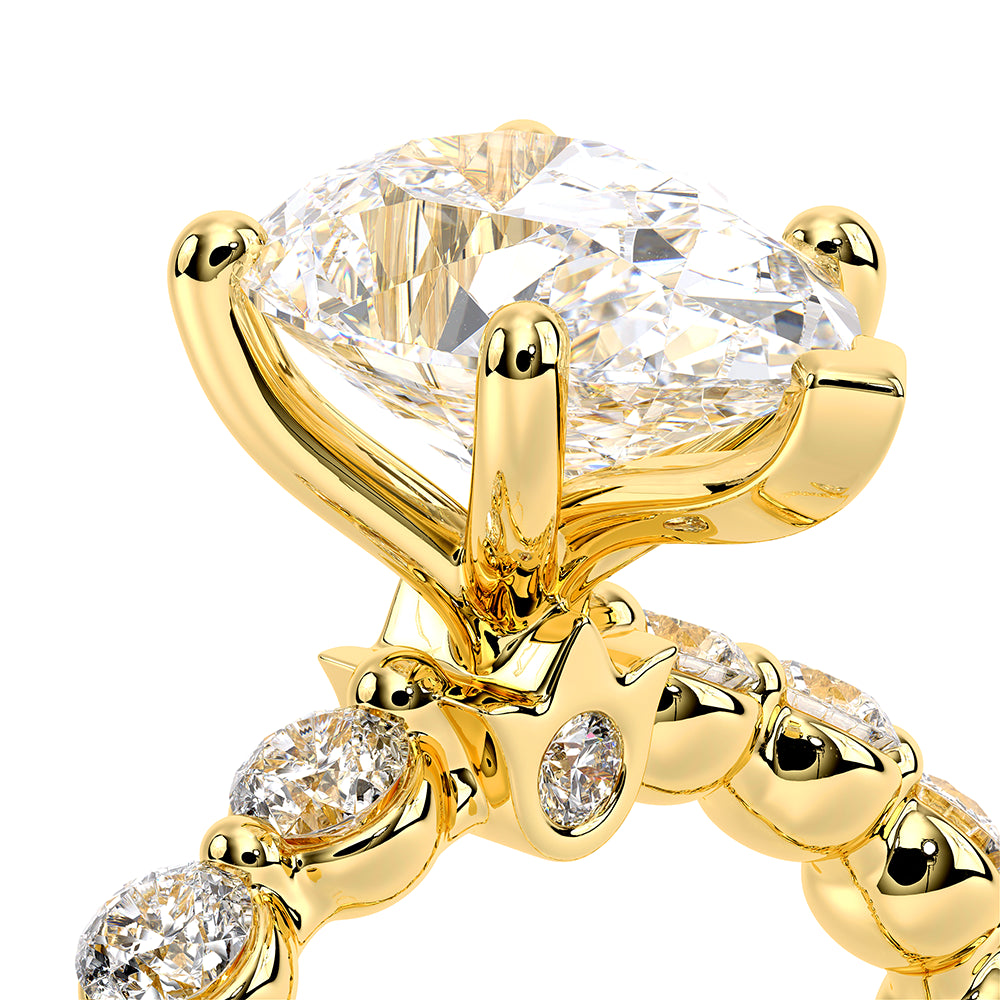 Renaissance-989PS25-18K Yellow Gold Pear